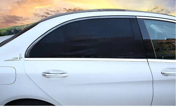 

2 pcsCar Window Film Cover Automobile Window Curtains Crapes Network Sunscreen Insulation The Side Sunshade Curtain Automobile