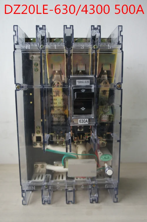 

Three phase four wire earth leakage circuit breaker DZ20LE-630/4300 500A 4P