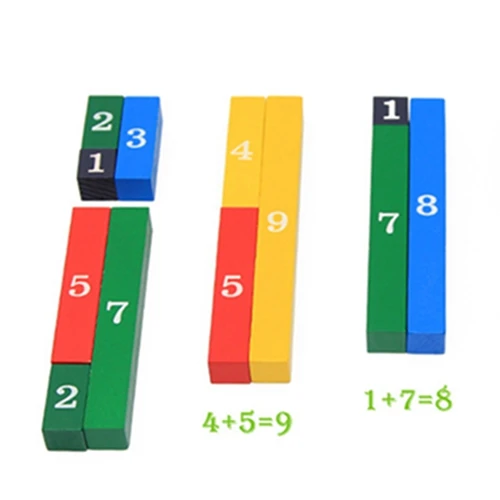 Montessori children's color decimal bar kindergarten early wooden education math toy