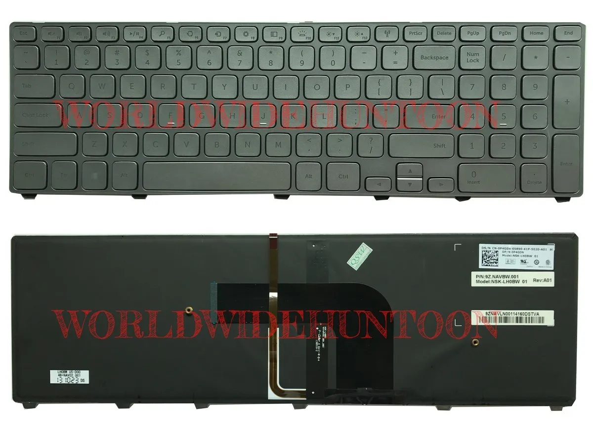 Оригинальная русская клавиатура Reboto для ноутбука Dell Inspiron 17 7000 7737 раскладка США