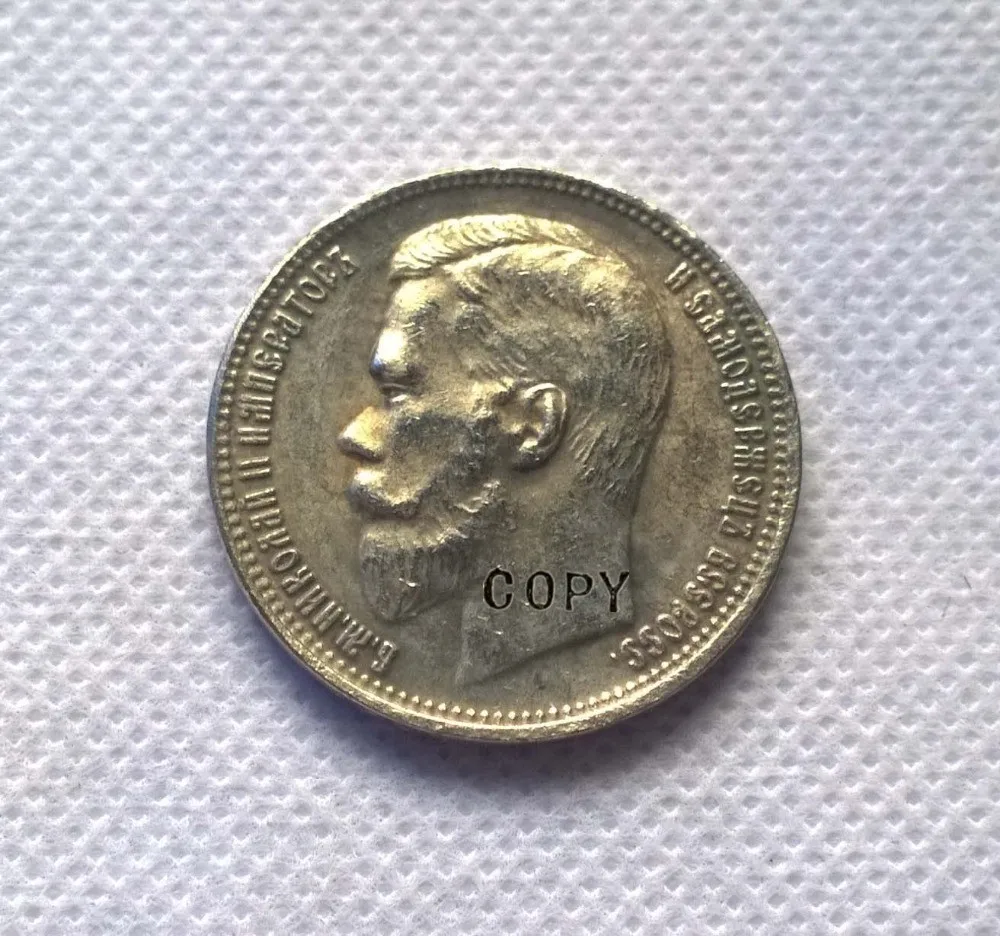 

Silver-plated:1902 RUSSIA 25 ROUBLE copy coins commemorative coins-replica coins medal coins collectibles badge