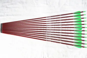 

12pcs/lot 31" Archery Arrow Aluminum Arrow Spine500 with Changable Point Red Arrows for 30-60lbs Compound and Recurve Bow