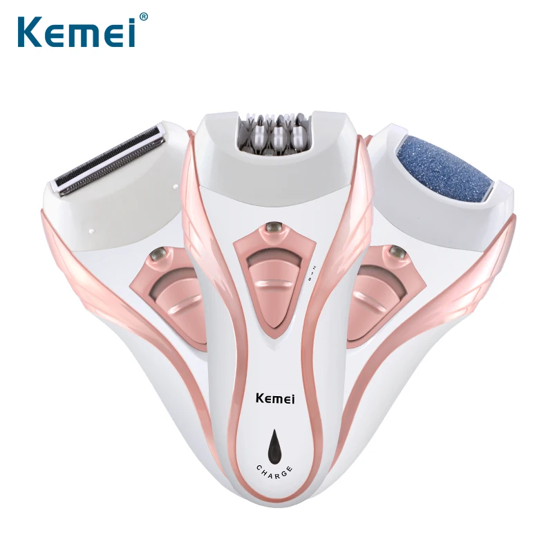 

Kemei3010 Multifunction 3 in 1 Wool Device Knife Electric Shaver Women Epilator Shaving Lady Shaver Callus Revomer