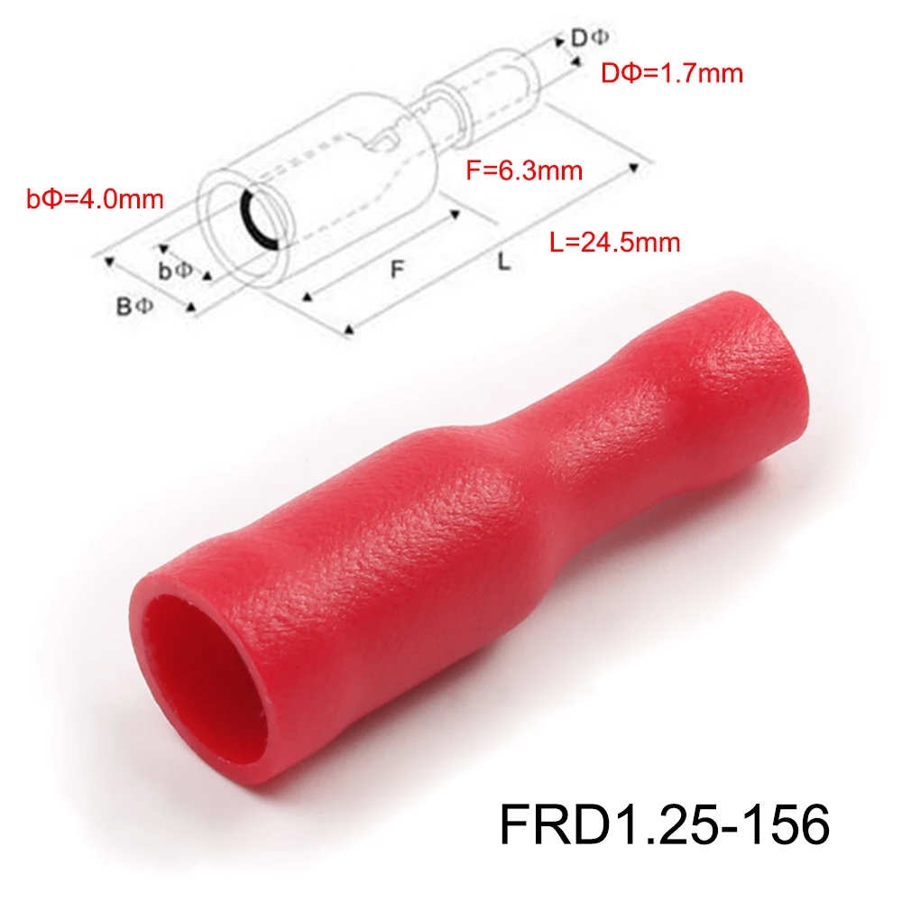 DIANQI FRD5-195 5,5-195 1,25-156 2-156 пуля формы женского изоляционное соединение мобильное радио VHF обжимной вывод AWG12-10