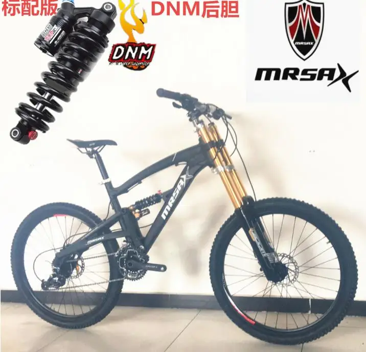 Cheap Kalosse  tyre dirt bike  DH, AM/FR Aluminum  alloy frame , Full suspension bike ,26*2.35inch tires   9/10/24/27/30 speed 1