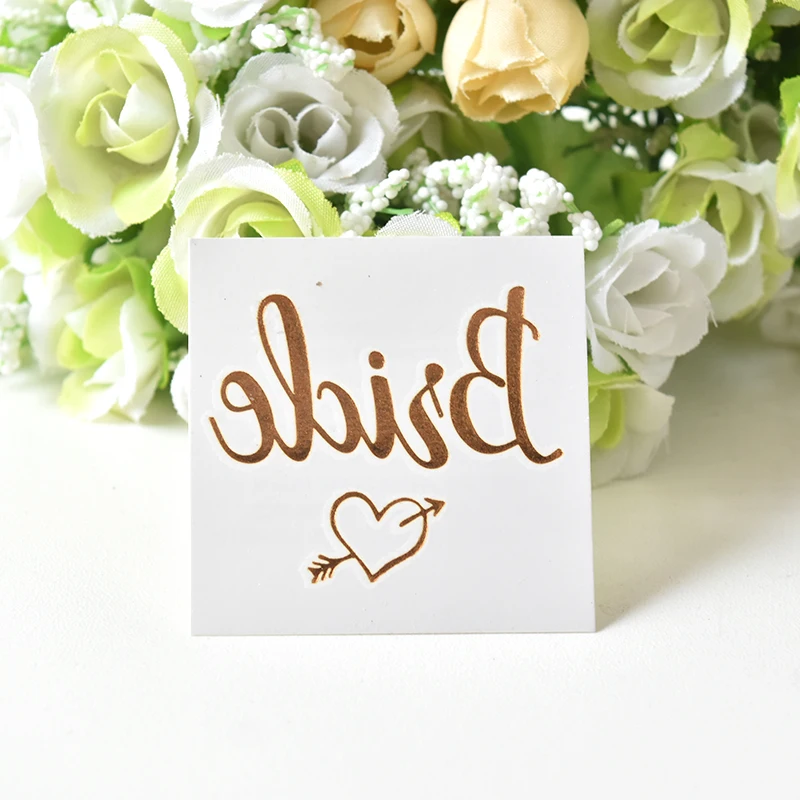 Временная тату наклейка Vvsoo 12 шт./компл.|bride to be|bride be partybride gold |