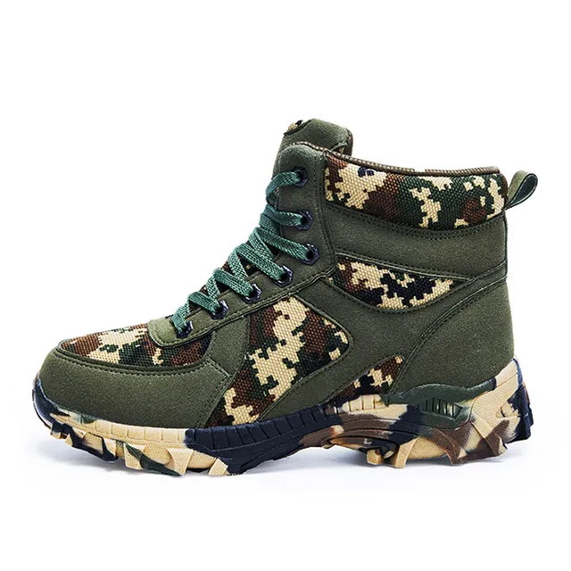 Outdoor Hiking Shoes Men Winter Tactical Military Boots Waterproof Anti-skid Mointain Trekking Sneakers Man Camo Climbing Shoes