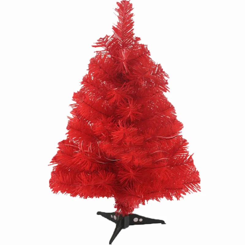

Red Christmas Tree 60cm Encrypted Mini Christmas Tree Creative Desktop Festival Decorative Supplies Top Quality PVC Trees