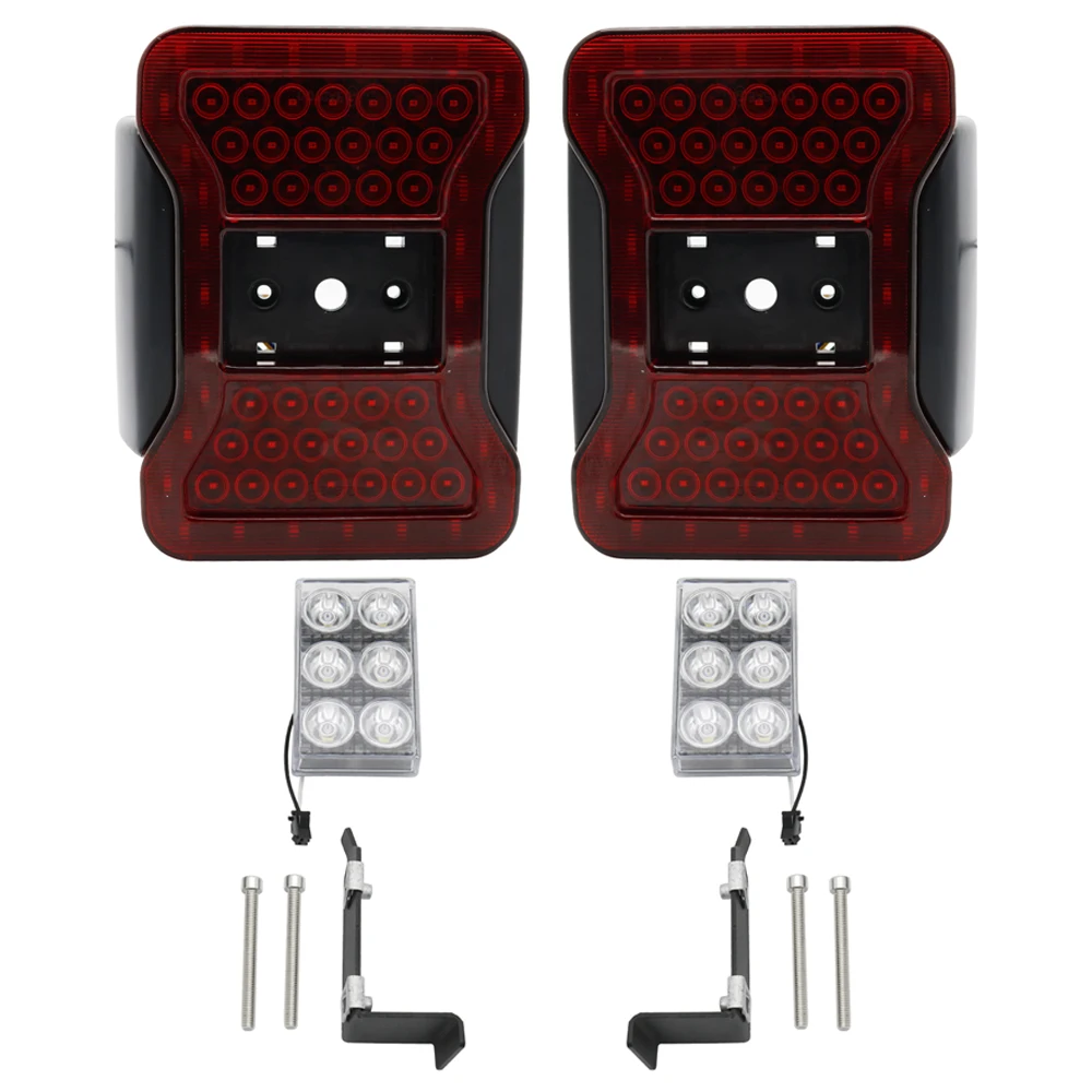 2pcs USAEU LED Tail Lights For JK 2007-2016 for Jeep Wrangler with Running Brake Backup Reverse Turning Signal Light Tail Lamp (3)