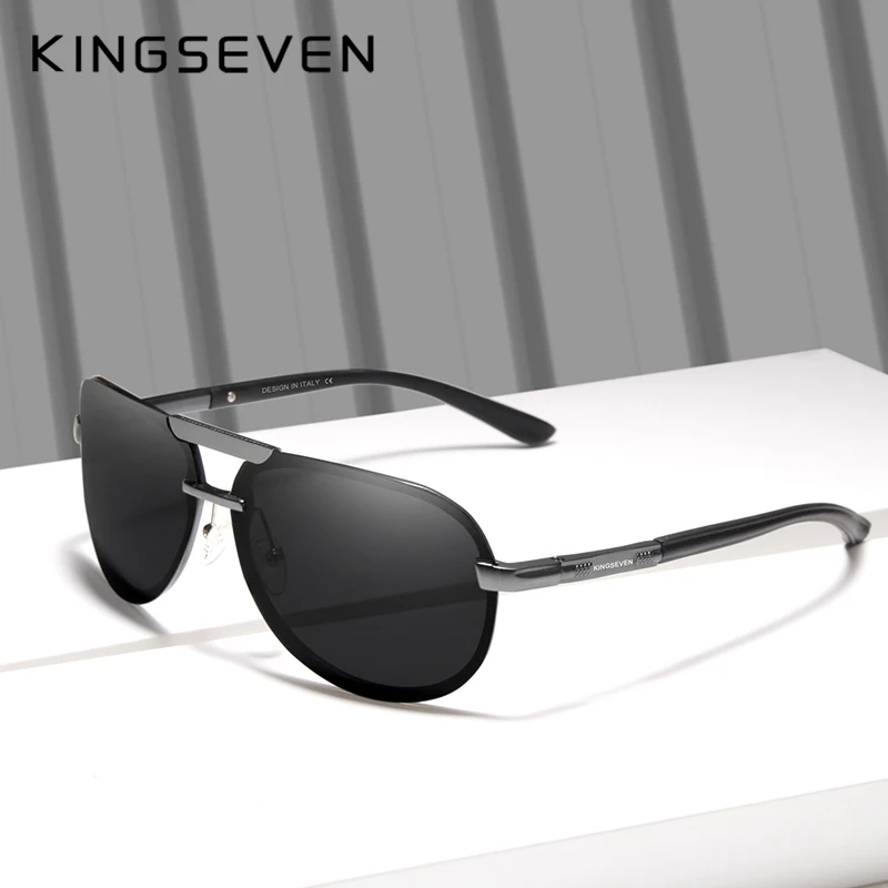 KINGSEVEN поляризованные солнцезащитные очки без оправы мужские и женские для