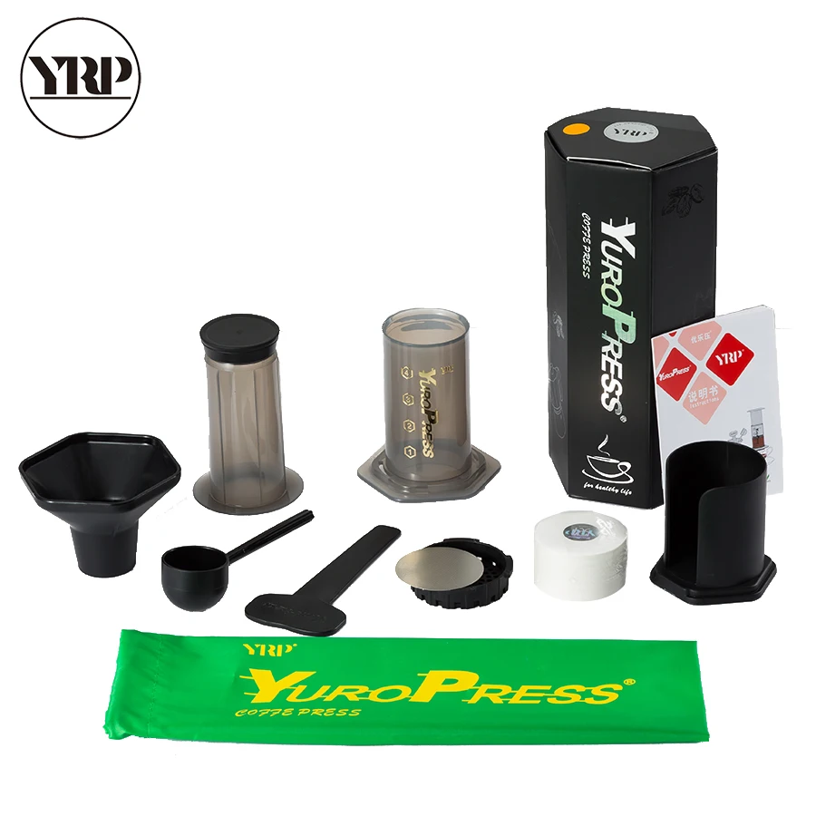 

YRP YuroPress French Press Portable Espresso Coffee Maker DIY Air Press Stainless steel Filter Coffee Drip Pot For Home Travel