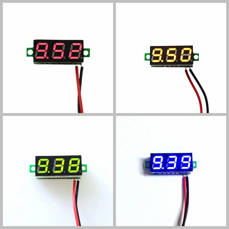 Вольтметр маленького размера, 0.28", напряжение 3.5-30В, 1шт