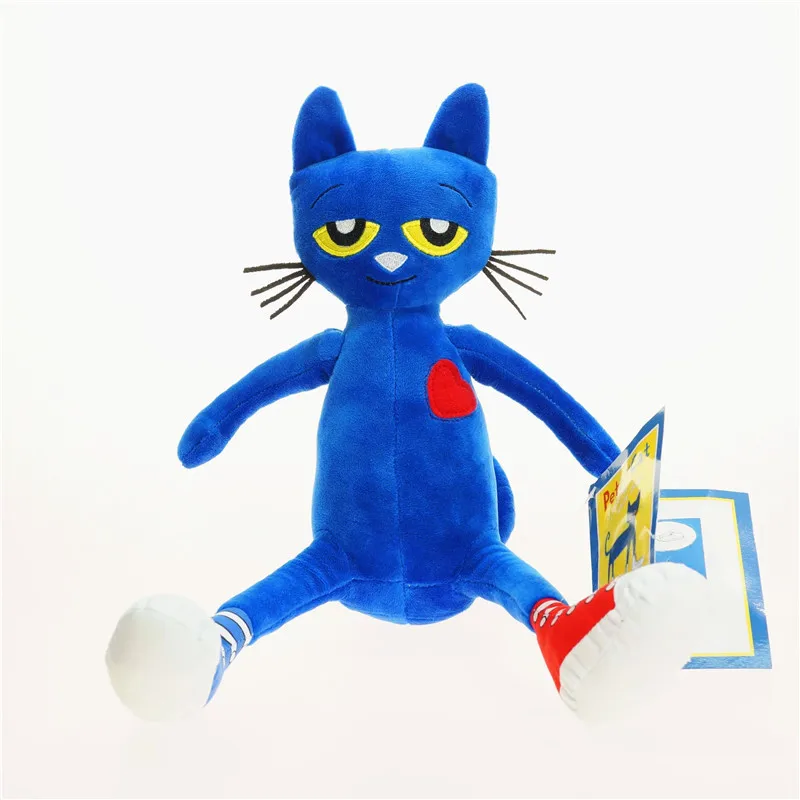 

35cm Famous American Story Book Pete The Cat Plush Toys Blue Cat Stuffed Dolls
