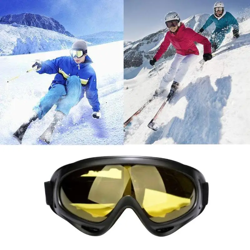 Уличные Спортивные UV400 лыжные защитные противотуманные очки Пылезащитный УФ лыжный Снежный шлем очки велосипедные солнцезащитные очки