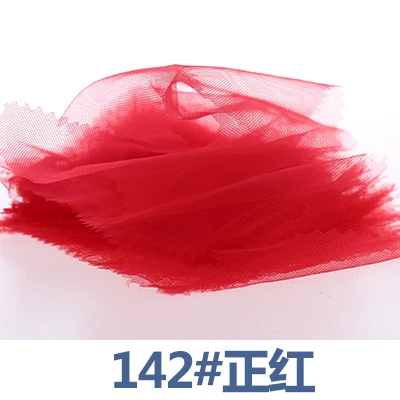 Супер мягкая сетка/Шифрование сетка ткань/супер прозрачный материал для свадебного платья/свадебная одежда москитная сетка ткань - Цвет: 142-red