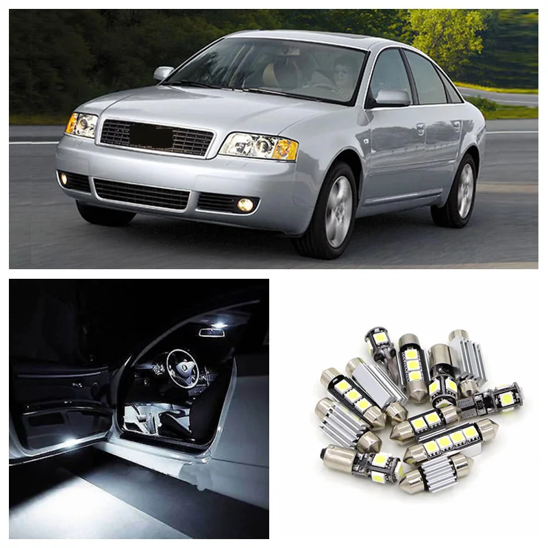

21pcs Canbus Car White LED Light Bulbs Interior Package Kit For 1998-2004 Audi A6 C5 Map Dome Glove Box License Plate Lamp
