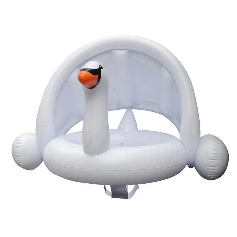 

White Swan Swimming Boat Inflatable Water Toy Baby Boat Boat Children Lifebuoy Flamingo Pool Float