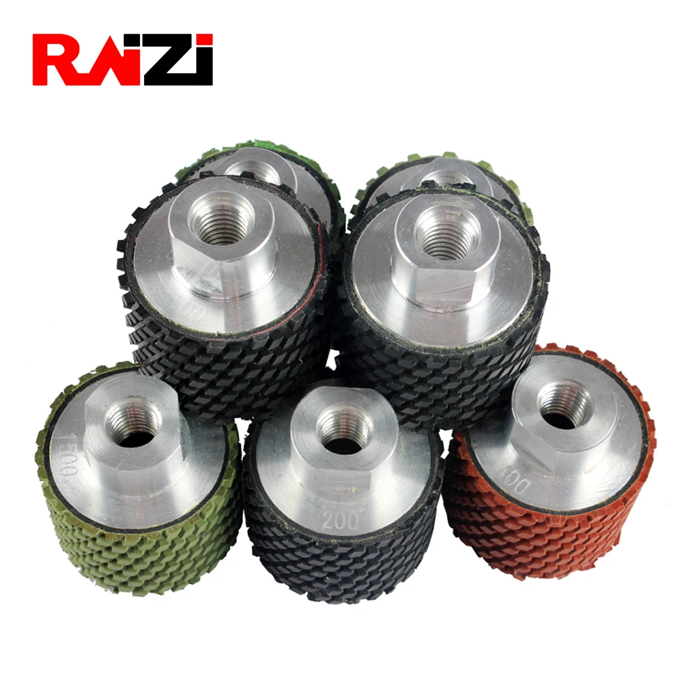 Raizi 2 Inch Resin Bond Wet Diamond Drum Grinding Wheels For Granite, Marble, Engineered Stone Grit 50-3000