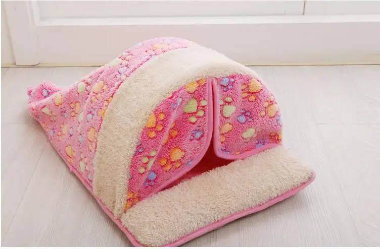 Dog House Bed Winter Warm Sweet Cama Para Cachorro Pet Kitten Puppy Cat Dog Cushion Couch Basket Sofa Bed Mat Pad