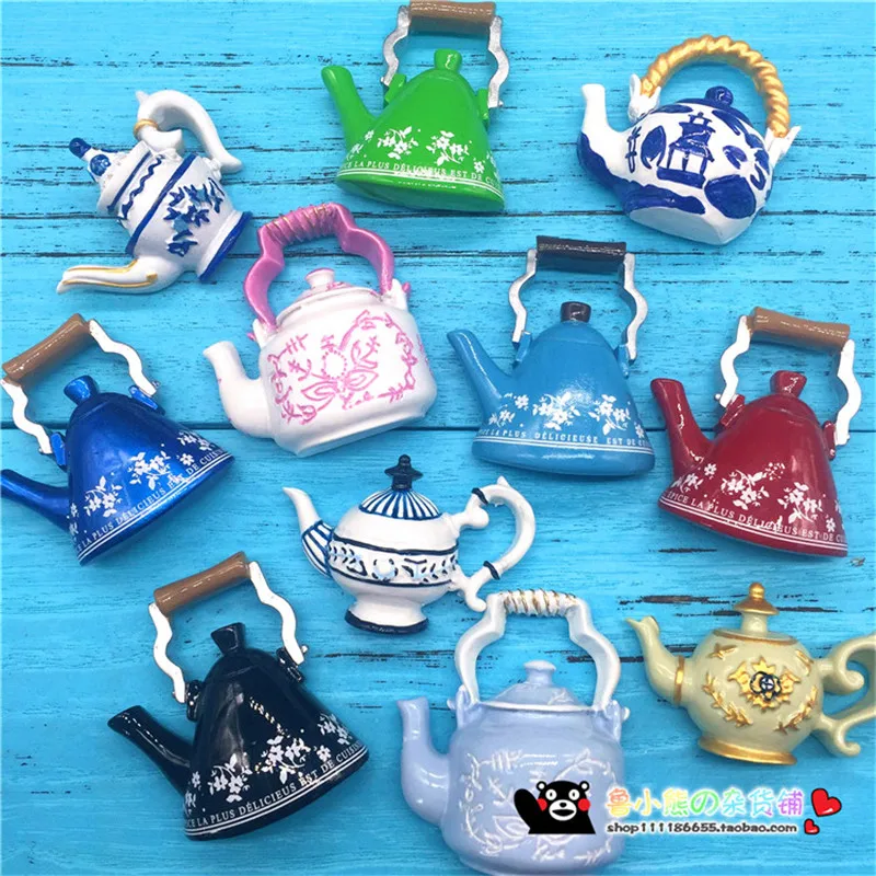 

European Style Teapot Kettle Breakfast Food Fridge Magnets Refrigerator Stickers Kitchen Decorations