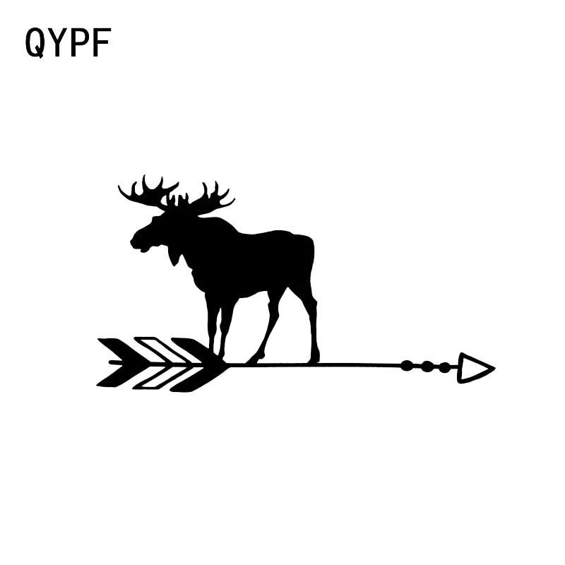 QYPF 14 8*8 1 см арбалет олень охота наконечник перо рога Декор автомобильная наклейка