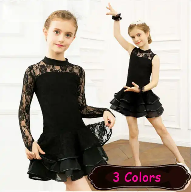 kids black lace dress