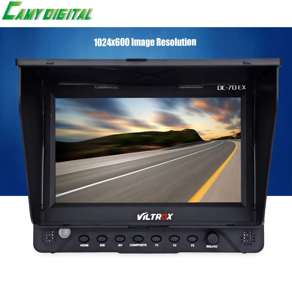 

7'' Viltrox DC-70EX HD Clip-on HDMI/SDI/AV Input Output Camera Video LCD Monitor Display for Canon/Nikon/Pentax/Olympus,etc DSLR