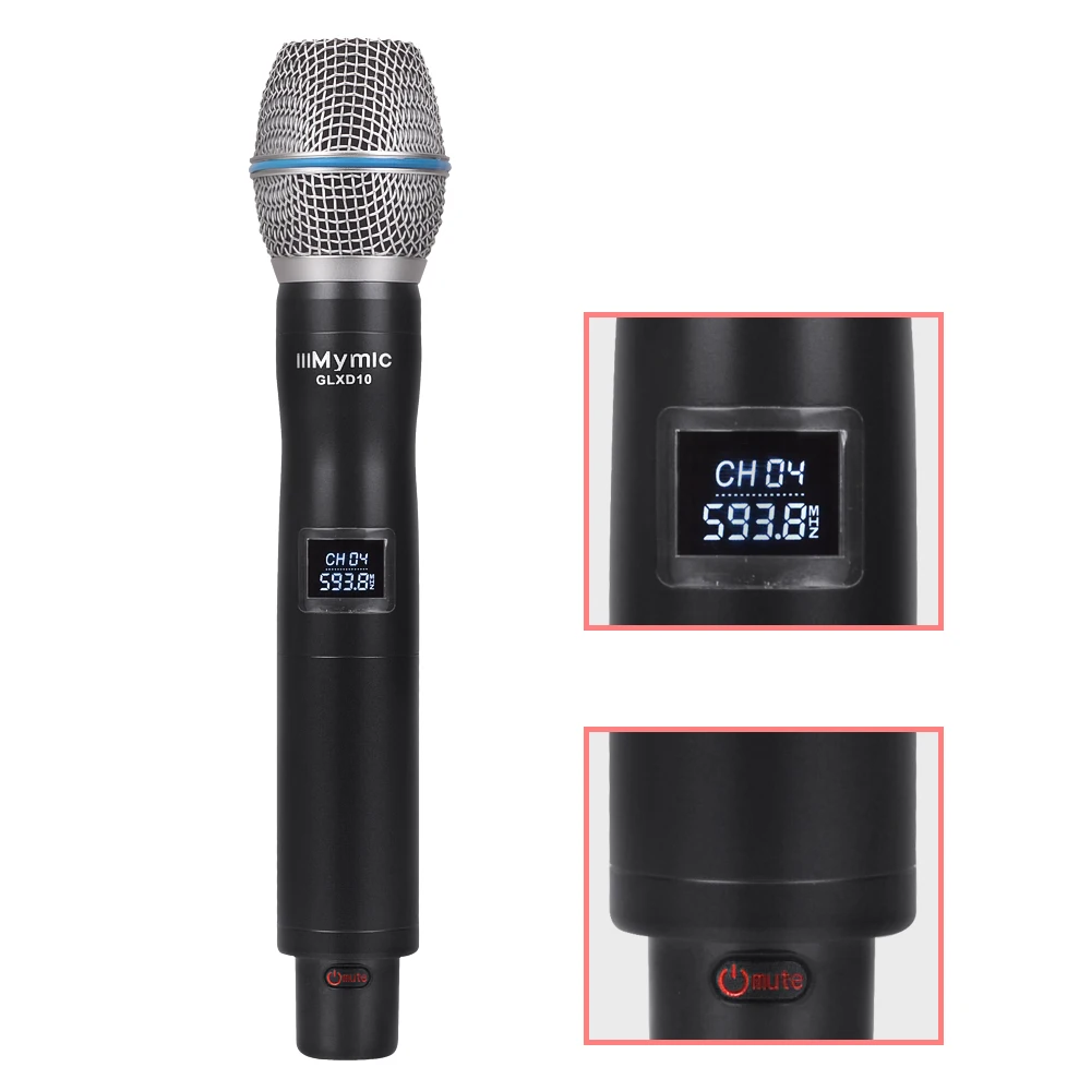 2 канальная Беспроводная микрофонная система GLXD10 UHF с фиксированной частотой