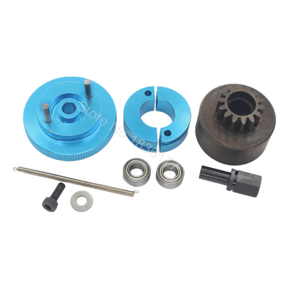 1 Set Complete Clutch bell 14T + Alloy Shoes / Spring Flywheel With