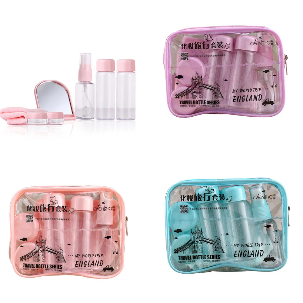 

Portable Silicon Travel Bottles Set Packaging Environmental Pressure Spray Bottle Travel Bottles L58
