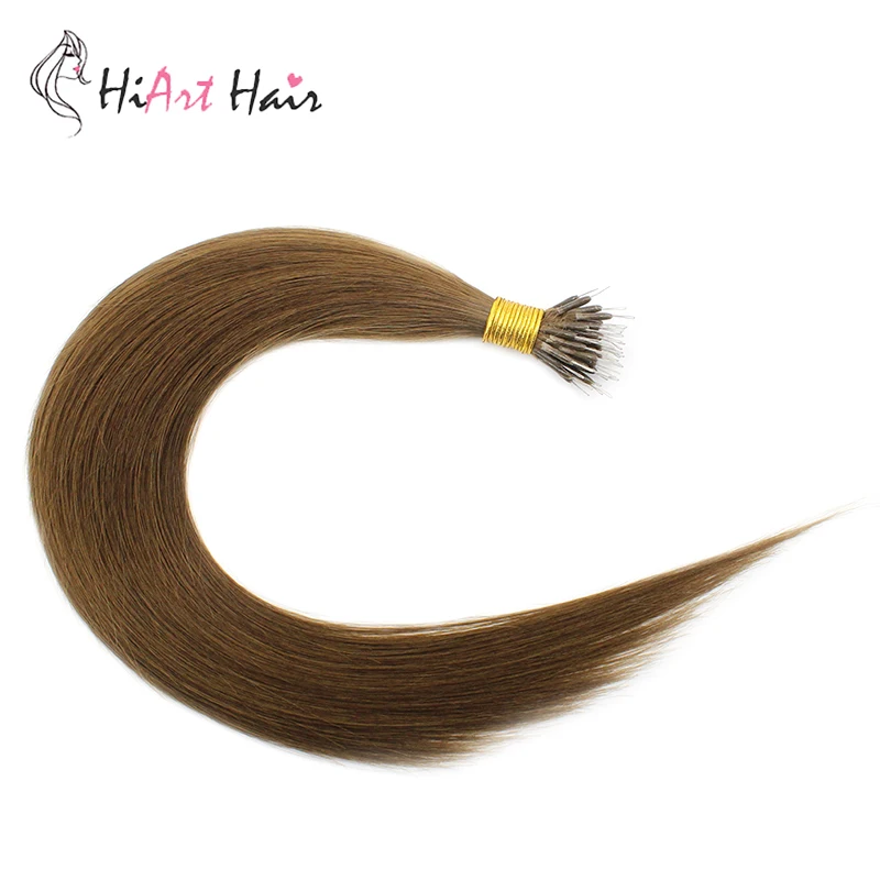 HiArt, 0,8 г/локон, нано-кольца, волосы для наращивания, человеческие волосы remy, микро-кольца, волосы для наращивания, двойные нарисованные волосы, нано-наращивание волос