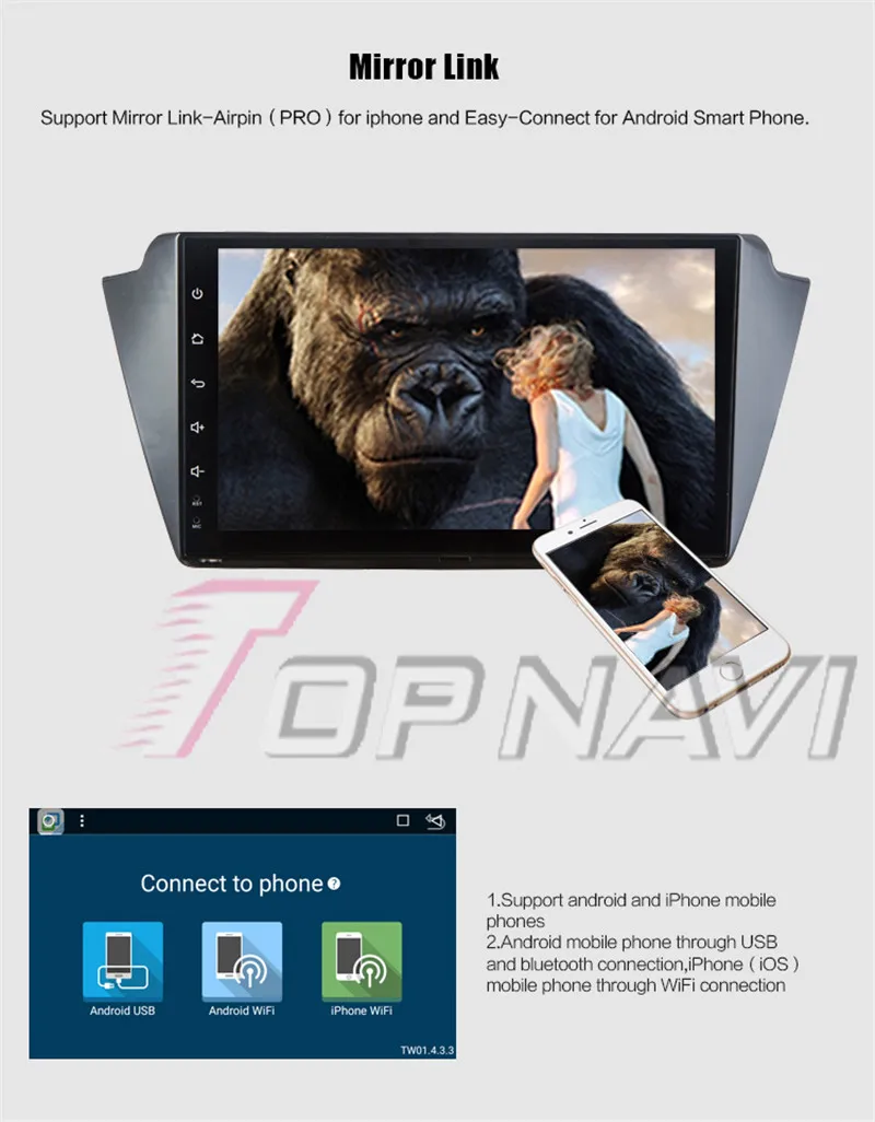 magnitol 2 din android For Skoda Fabia 2015