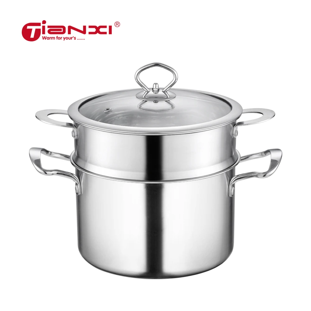 24 CM Mini Steamer 304 Stainless Steel Steamer Household Thick Nonstick