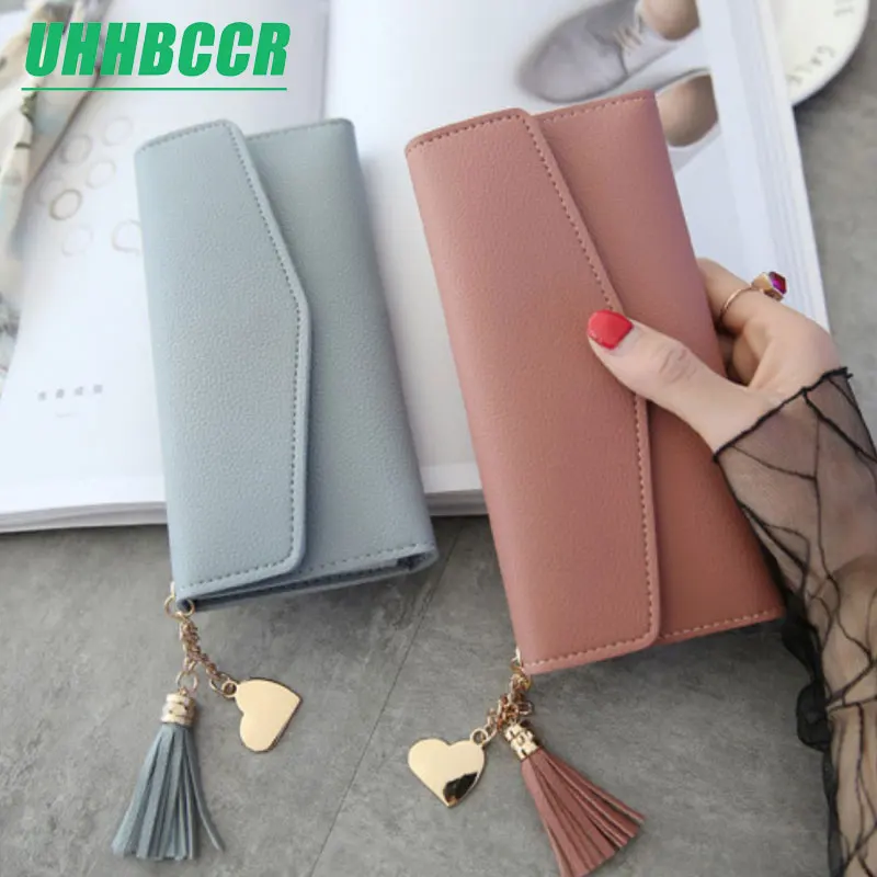 

2019 Fashion Womens Wallets Simple Zipper Purses Black White Gray Red Long Section Clutch Wallet Soft PU Leather Money Bag