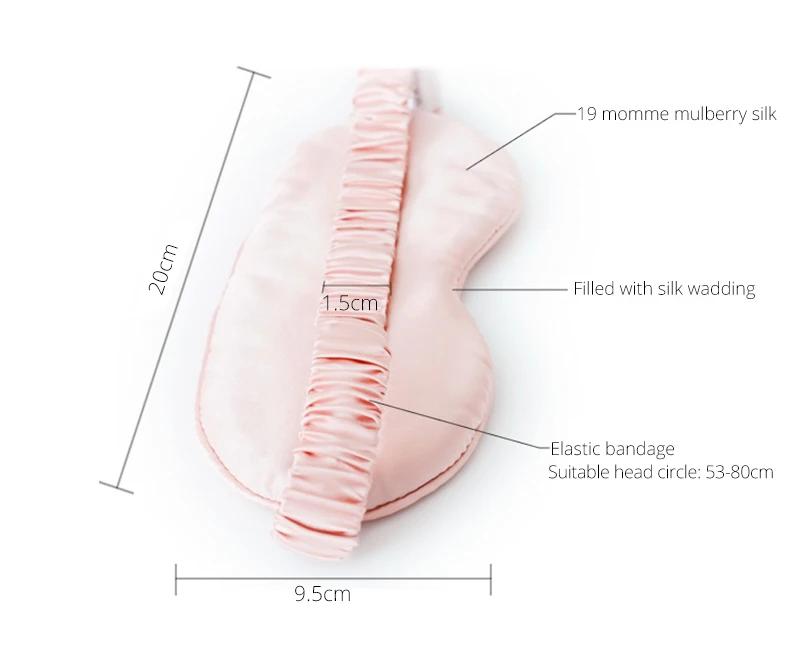Натуральный шелк тутового шелкопряда маска для век для сна мягкая гладкая прочная наполненная шелковой ватой для хорошего сна оснастка путешествия