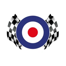 Autocollant drapeau à carreaux en cascade, étiquette en vinyle pour Scooter et voiture, accessoires pour ordinateur portable, décalcomanie décorative