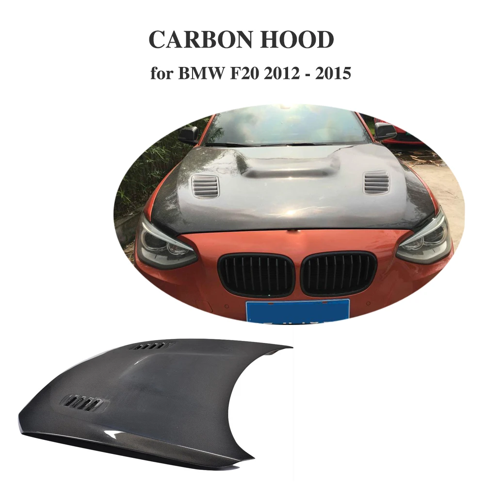 

For BMW F20 2012 - 2015 Auto Front Engine Bonnets Hood Cover Double Side / Singel Side Carbon Fiber