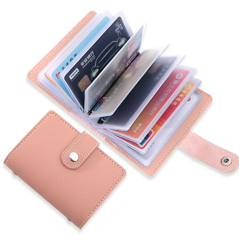 26 Card Slots Women Credit Card Wallet Fashion Cute Cards Holder Candy Color Korean Wallet for ...