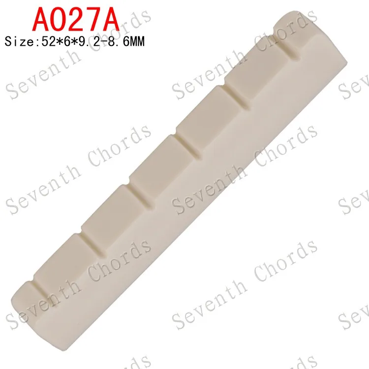 2 Pcs Length 52mm Plastic 6 String Slotted Nuts For Classic Guitar