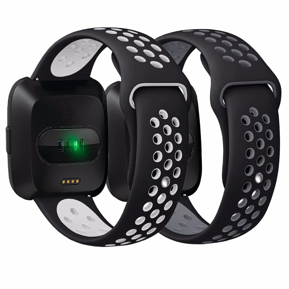 

Bemorcabo for Fitbit Versa Bands,2pcs 3pcs Sport Silicone Replacement Breathable Strap Band for Fitbit Versa Smart Fitness Watch