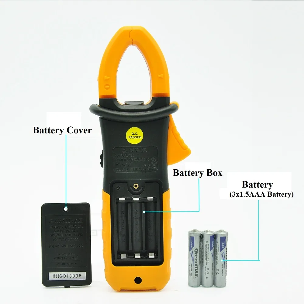  PEAKMETER MS2108A Multimeter Clamp meter Digital Resistance DC AC Voltage Current LED display - 32690048155