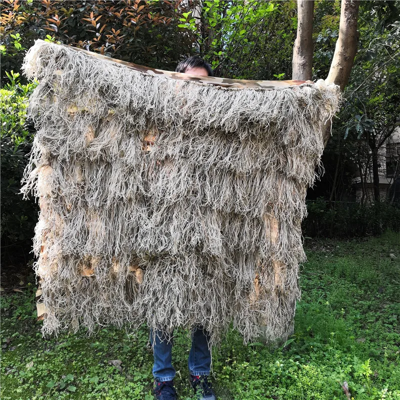 

Hay grass style desert Bionic Ghillie Suits Hunting Blind Tent camouflage cover,Use for hunting Recon Paintball also use Poncho