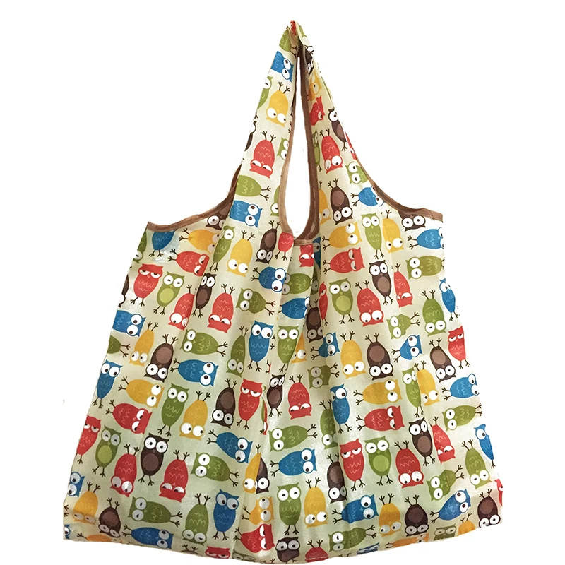 Foldable Handy Shopping Bag Reusable Tote Pouch Recycle Storage Handbags Foldable Handy Shopping Bag Reusable Tote Pouch Recycle Storage Handbags