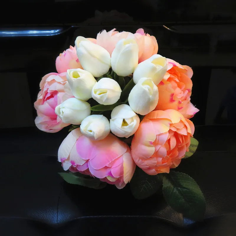 Wedding Bouquets Luxury peony Tulips artificial flowers for Bride bridal bouquet ZRF029in