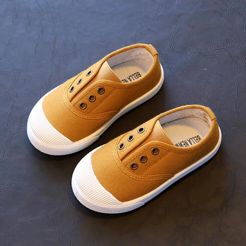 Bekamille/модные парусиновые кроссовки для мальчиков и девочек; детская обувь на плоской подошве; повседневные лоферы; обувь для маленьких и больших детей