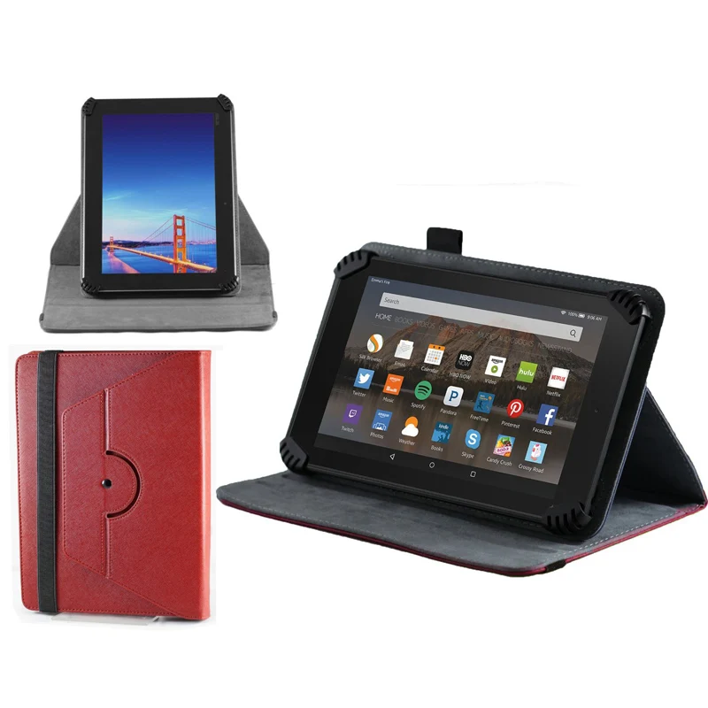 360 Rotational Stand Universal Case for 8 inch Tablet Leather Cover