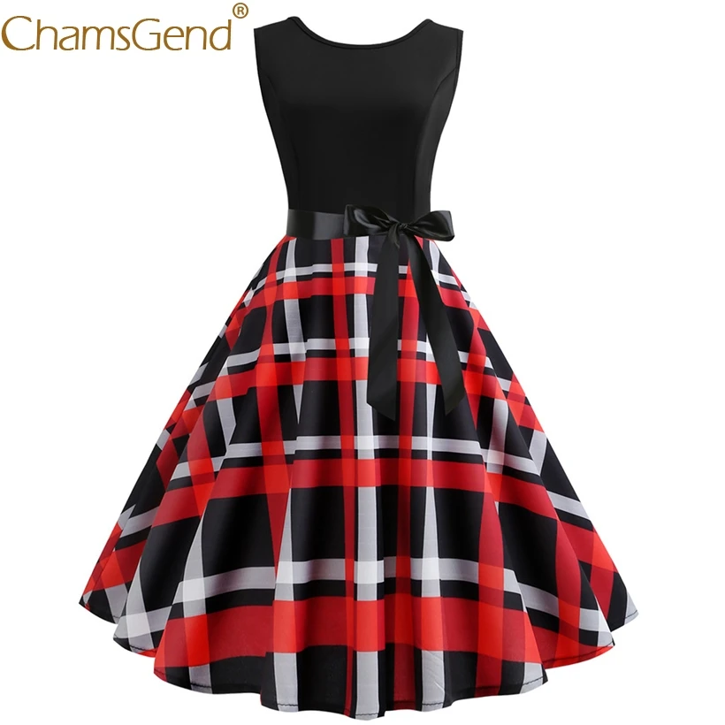 red vintage dresses 50's