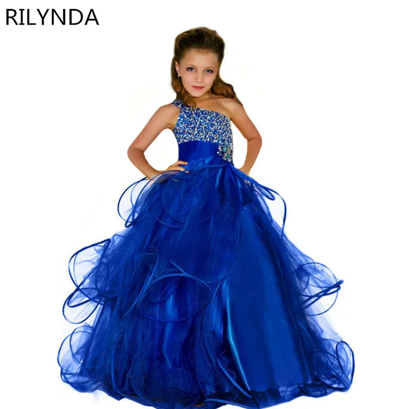 Бальное платье с блестками и цветочным узором для девочек от 2 до 14 лет Детские вечерние платья для торжеств, свадьбы, бальное платье, платье принцессы для девочек