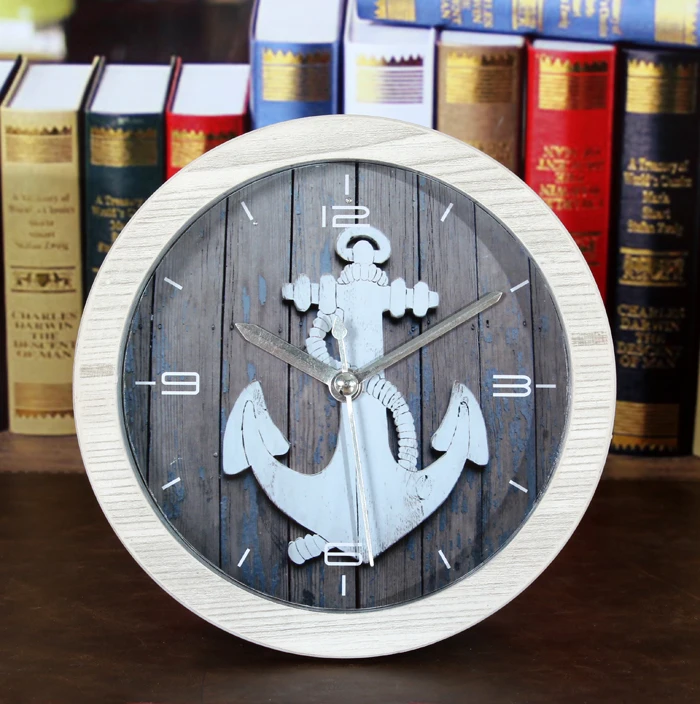 The Mediterranean style retro do old sea anchor small alarm clock