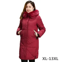 Зимний женский пуховик,, супер большой размер, XL-13XL, пальто, толстая, теплая, с капюшоном, верхняя часть, женский, белый, утиный пух, куртки, 170 кг, можно носить